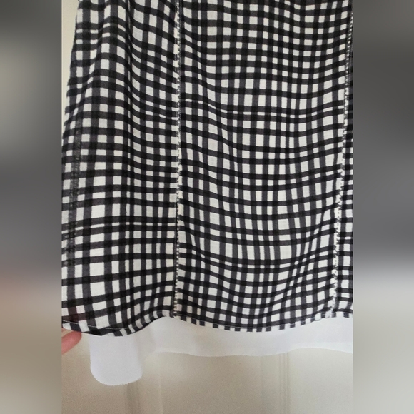 Black and White Checkered Women's Top - Picture 4 of 8